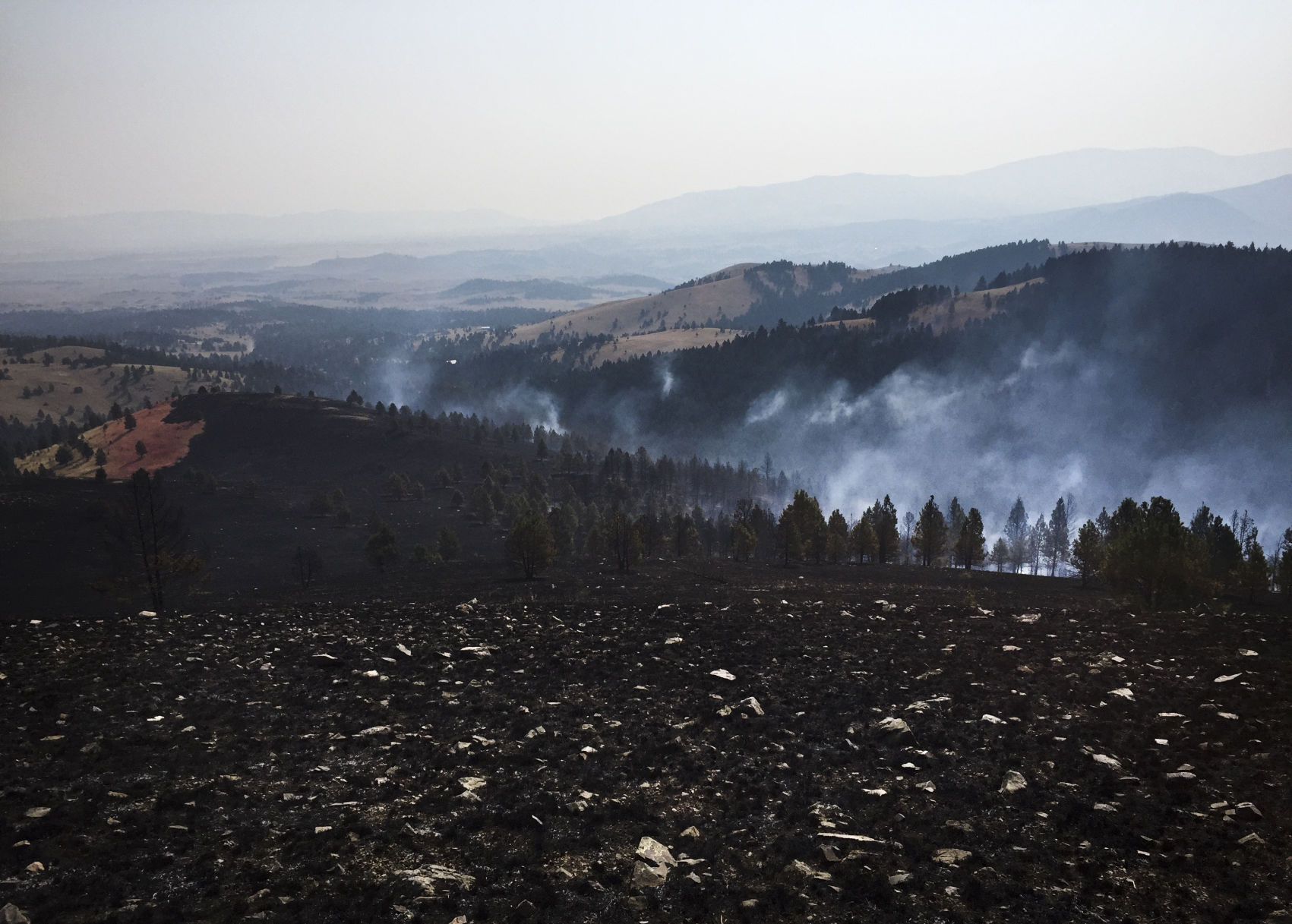 Holmes Gulch Fire smolders